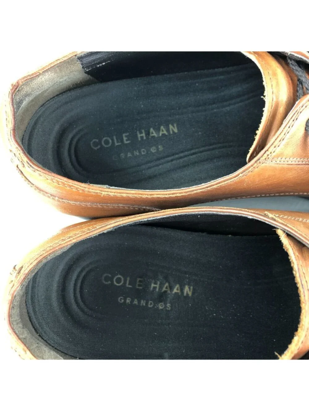 Cole Haan Men's Size 13W Grand.OS Cap Toe Brown Leather Oxfords Dress Shoes